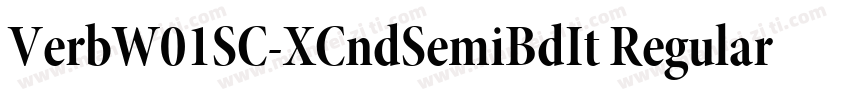 VerbW01SC-XCndSemiBdIt Regular字体转换